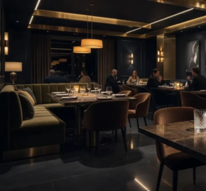 Champagne poharak és kaszinó zsetonok luxus noir hangulatban